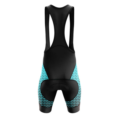 Aqua Blue Dots Cycling Bib Shorts