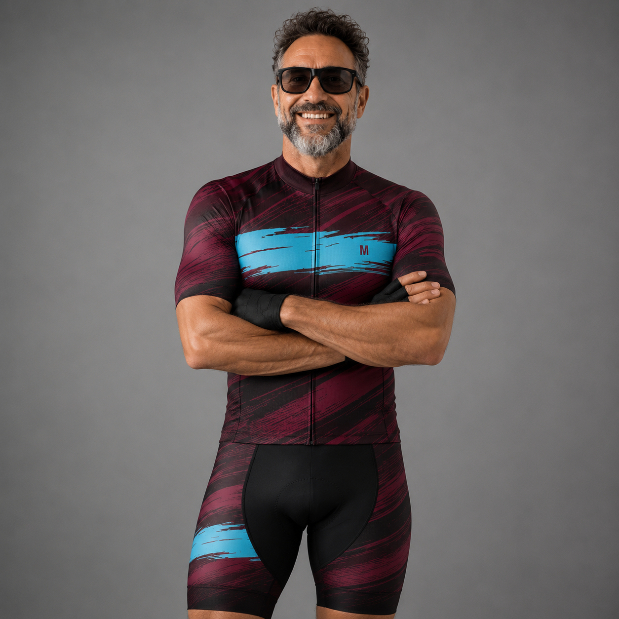 Men's Burgundy Cycling Jersey or Bib Shorts 26/17 Edition