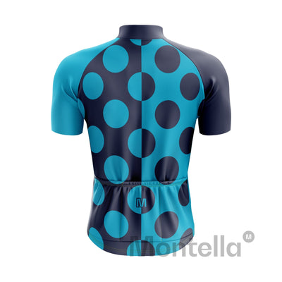 Men's Blue Dots Cycling Jersey or Bib Shorts