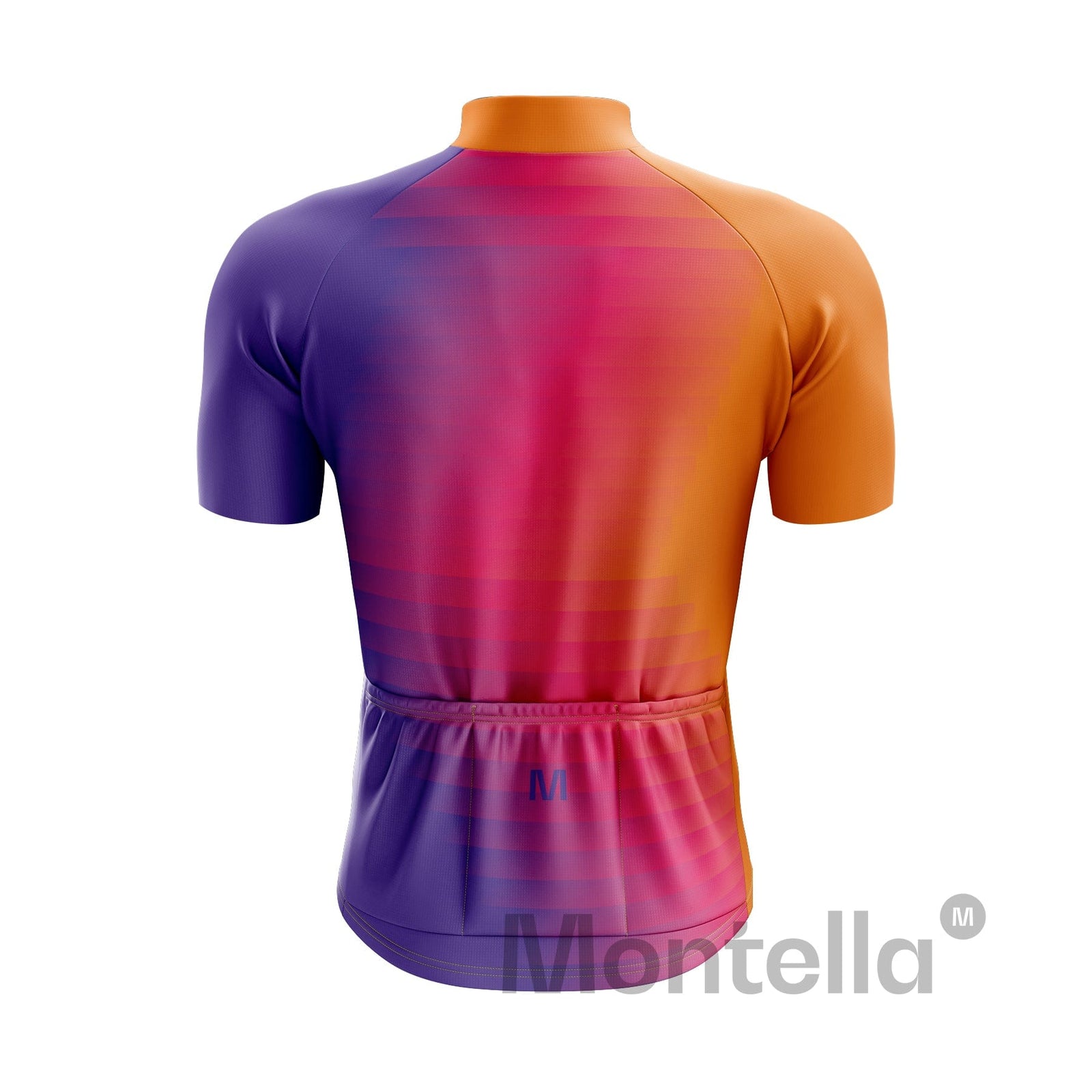 Men's Orange Purple Cycling Jersey