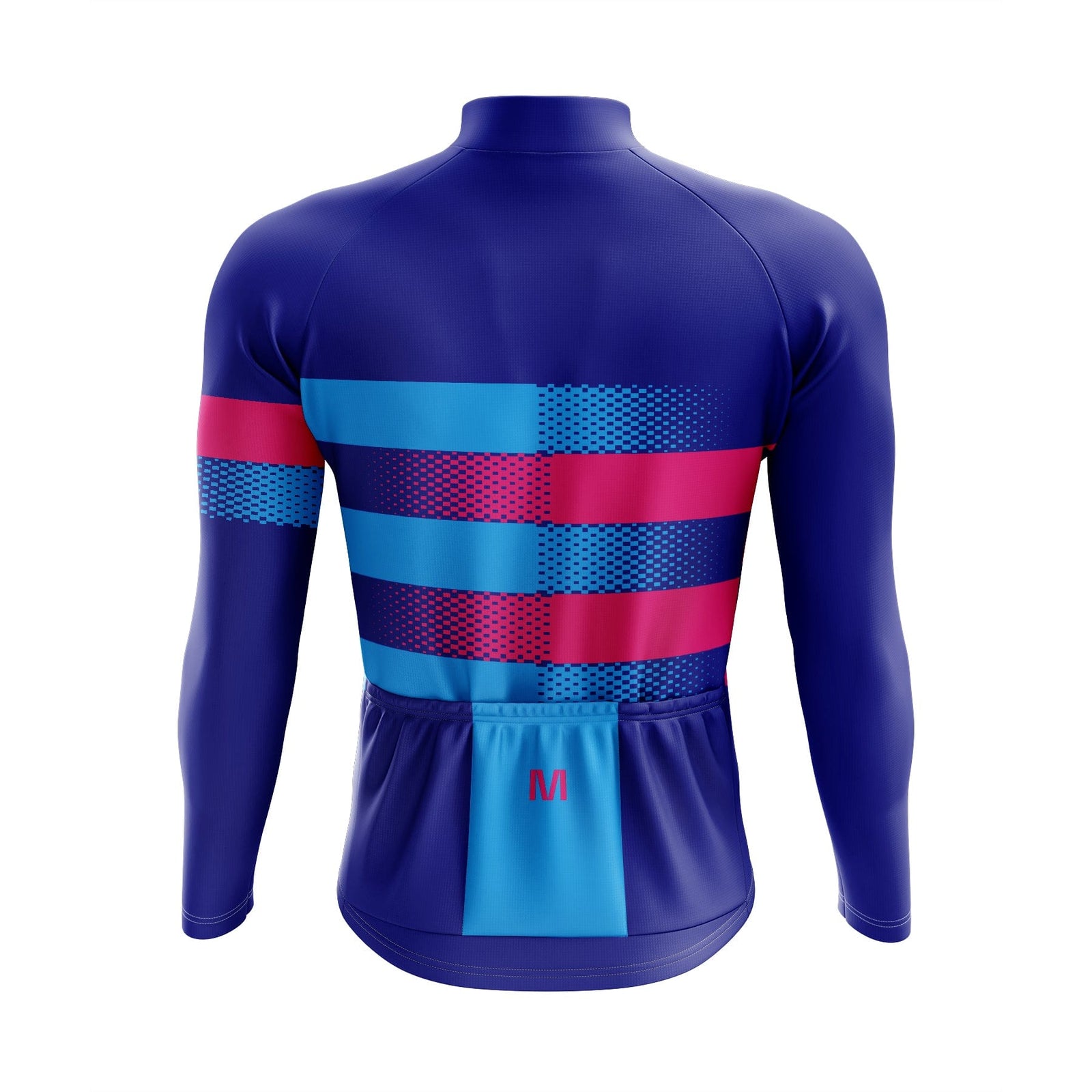 Men's Purple Wave Long Sleeve Cycling Jersey