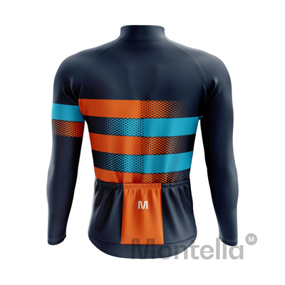 Men's Blue Shift Long Sleeve Cycling Jersey