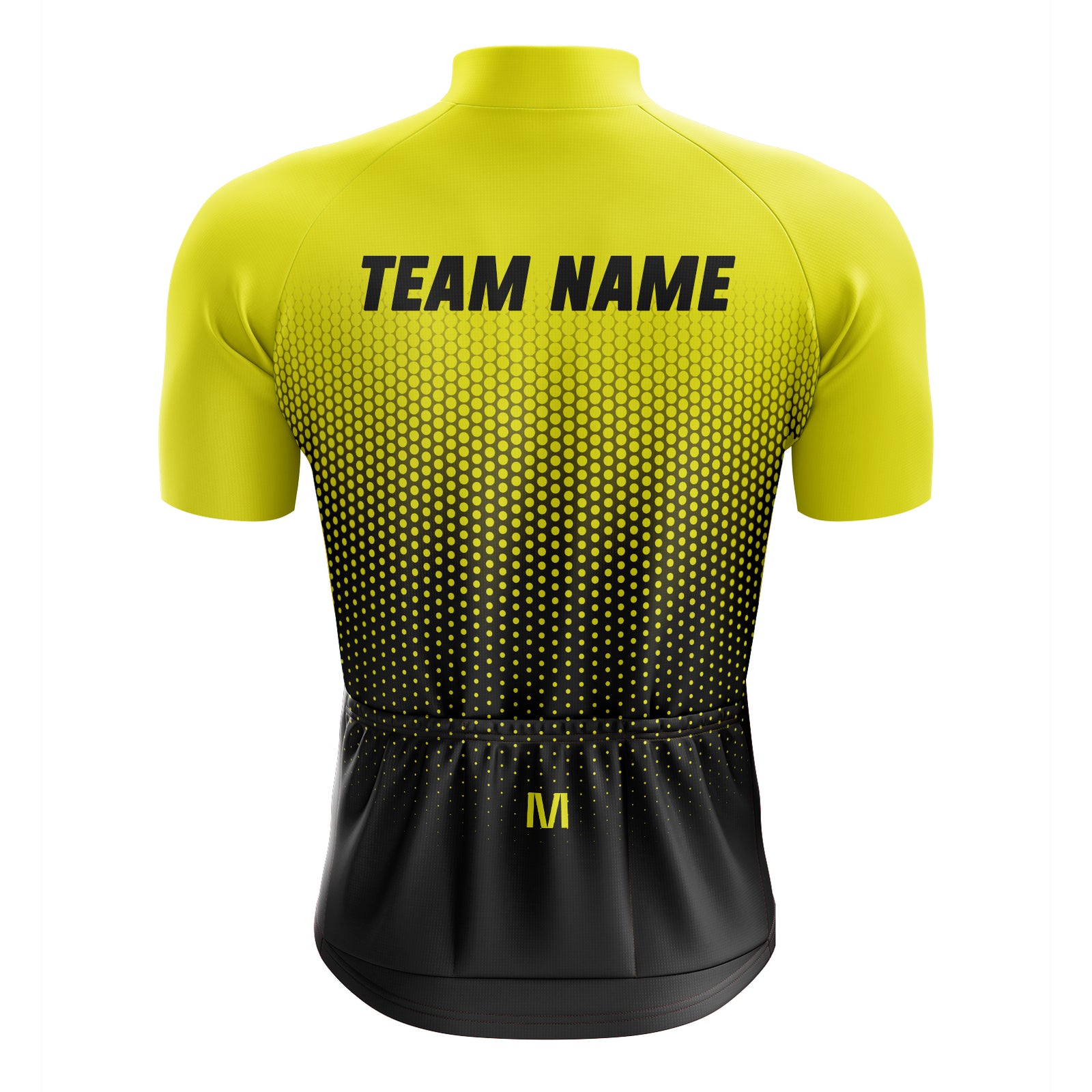 Yellow Custom Team Cycling Jersey and Bib Shorts
