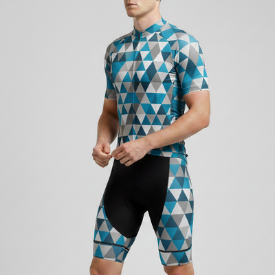 Blue Triangles Cycling Jersey