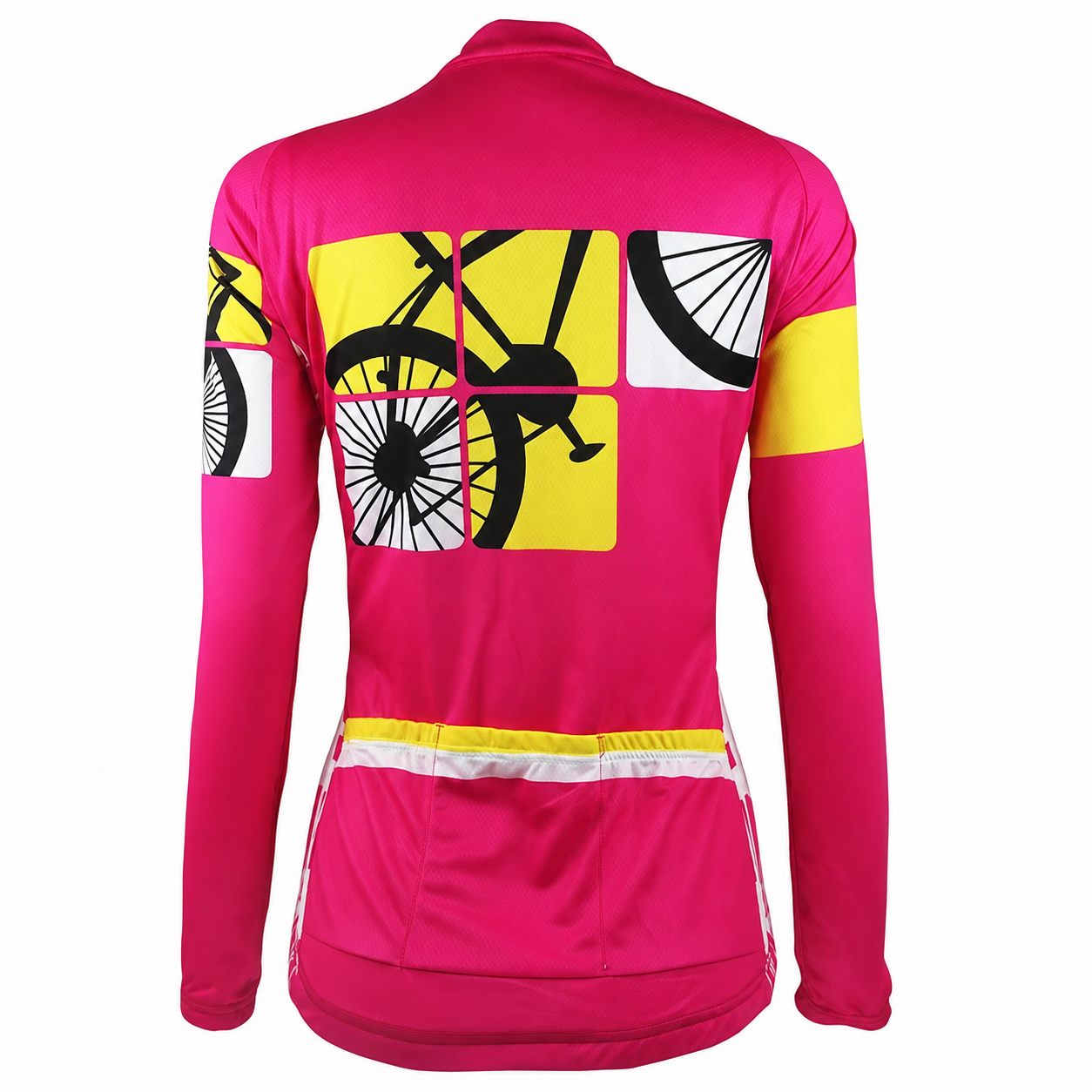 Women's Pink Long Sleeve Cycling Jersey