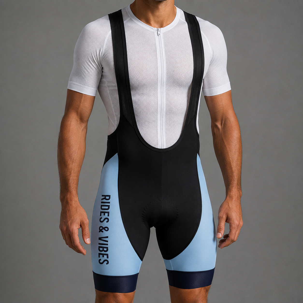 Pantalones cortos de ciclismo de lado azul