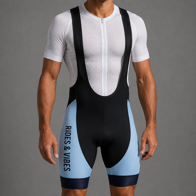 Pantalones cortos de ciclismo de lado azul
