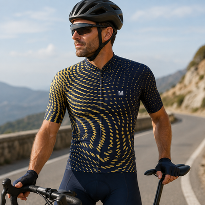 Men's Blue Wave Cycling Jersey
