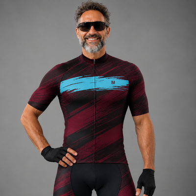 Men's Burgundy Cycling Jersey or Bib Shorts 26/17 Edition