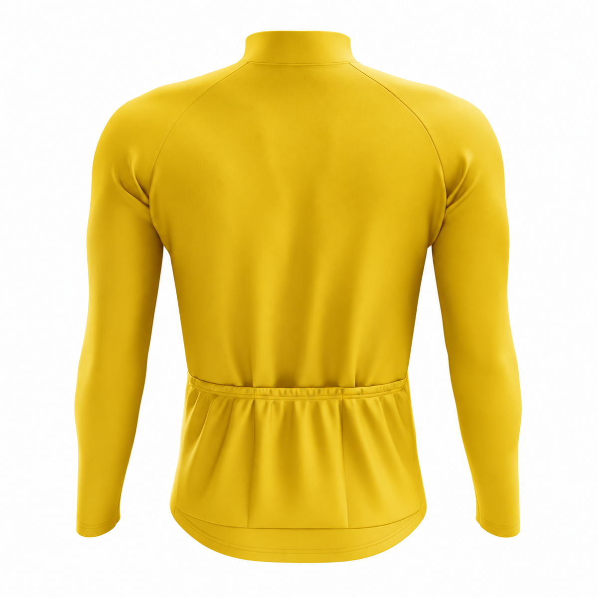 Men's Custom Yellow Long Sleeve Cycling Jersey
