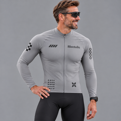 Jersey de ciclismo de manga de ángulo negro de los hombres