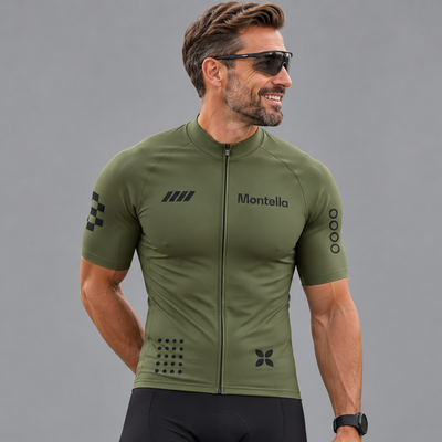 Men's Olive Green Cycling Jersey