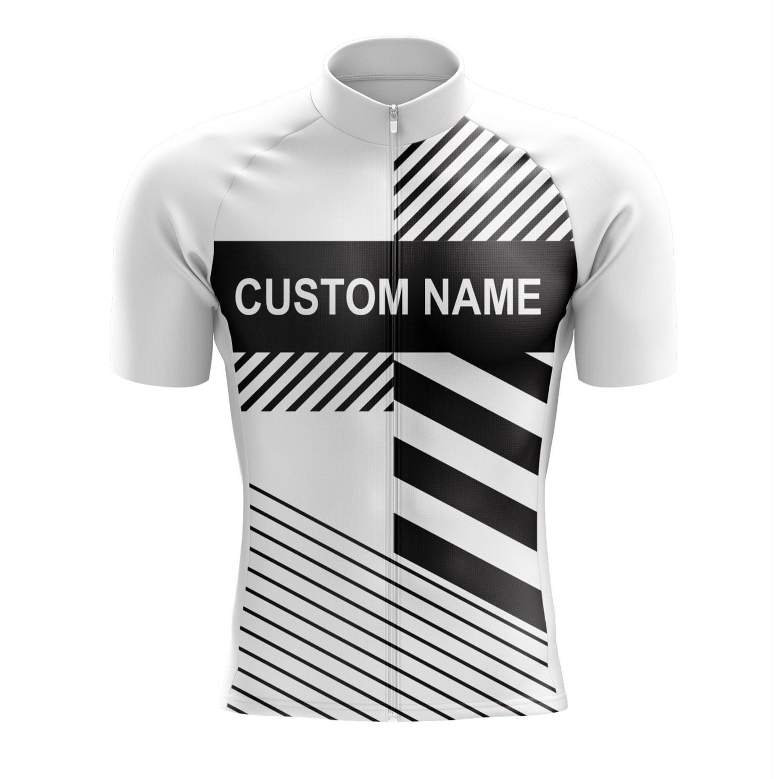 Custom Cycling Jersey White Black