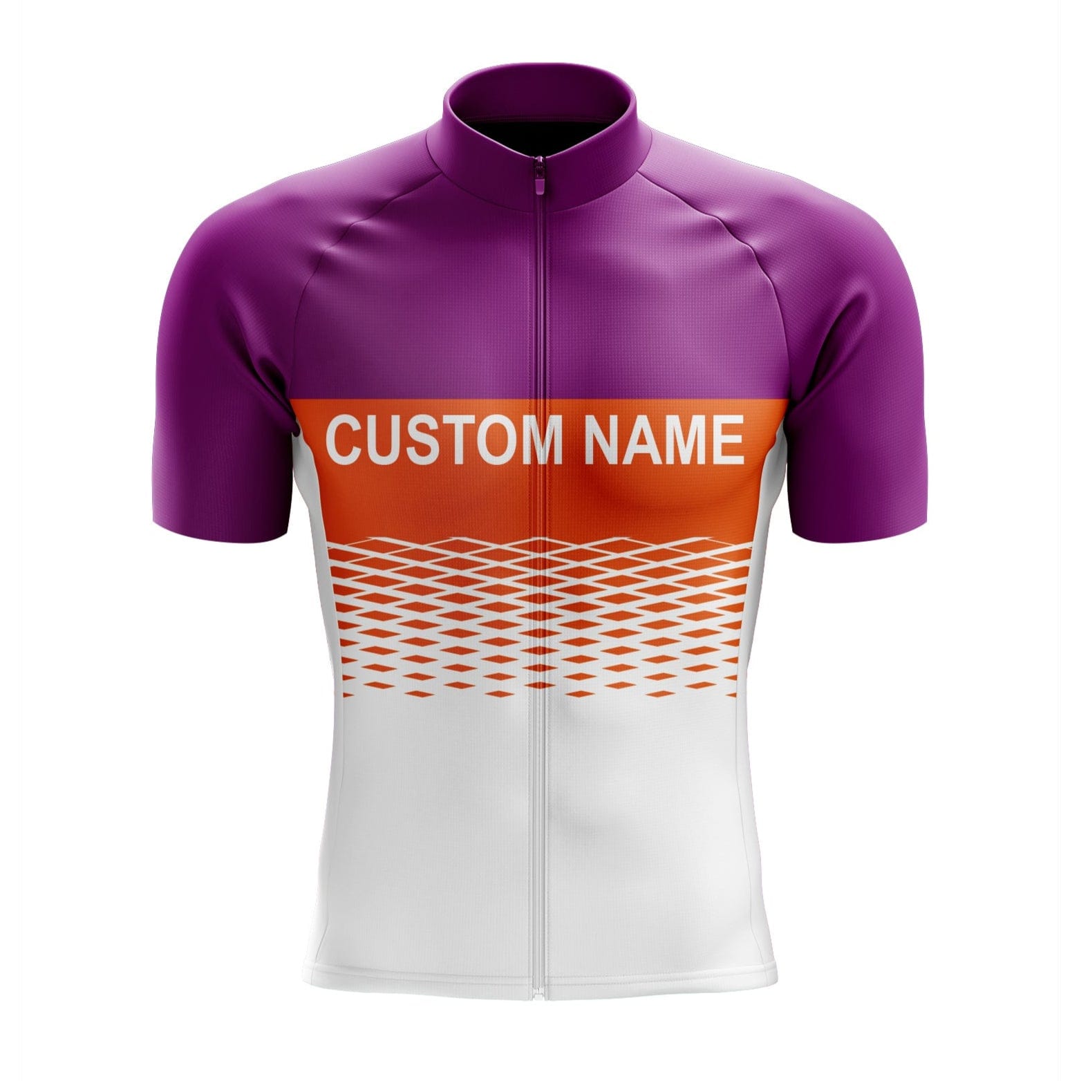 Custom Cycling Jersey White Purple