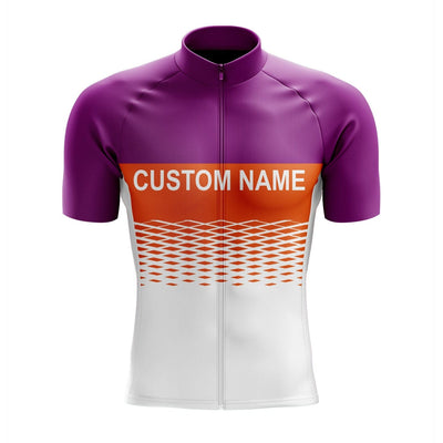 Custom Cycling Jersey White Purple