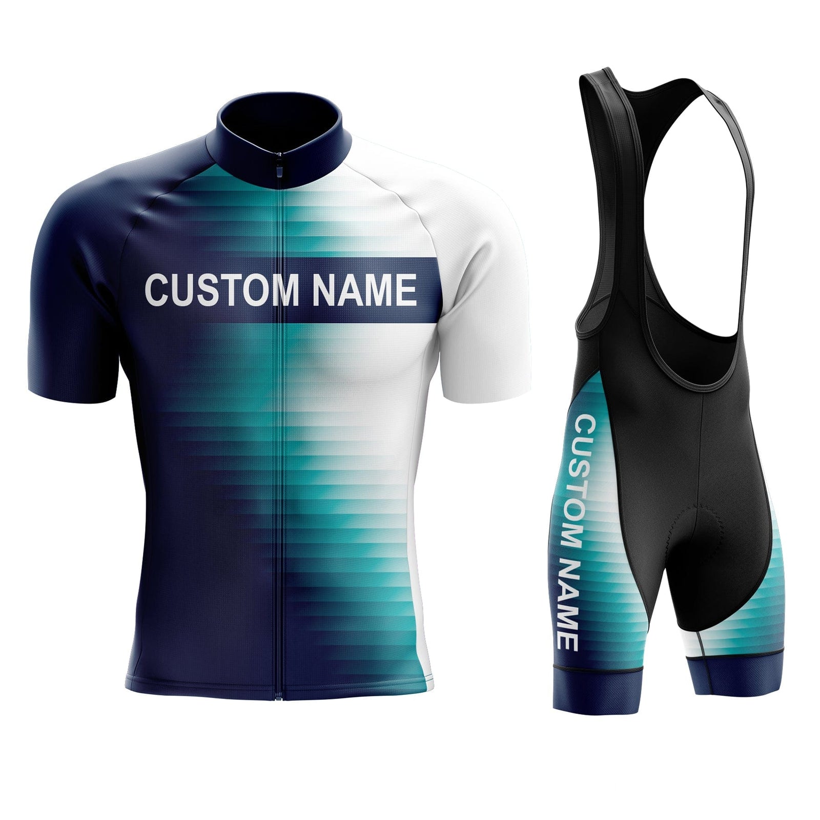 Custom Grey Cycling Jersey or Bib Shorts