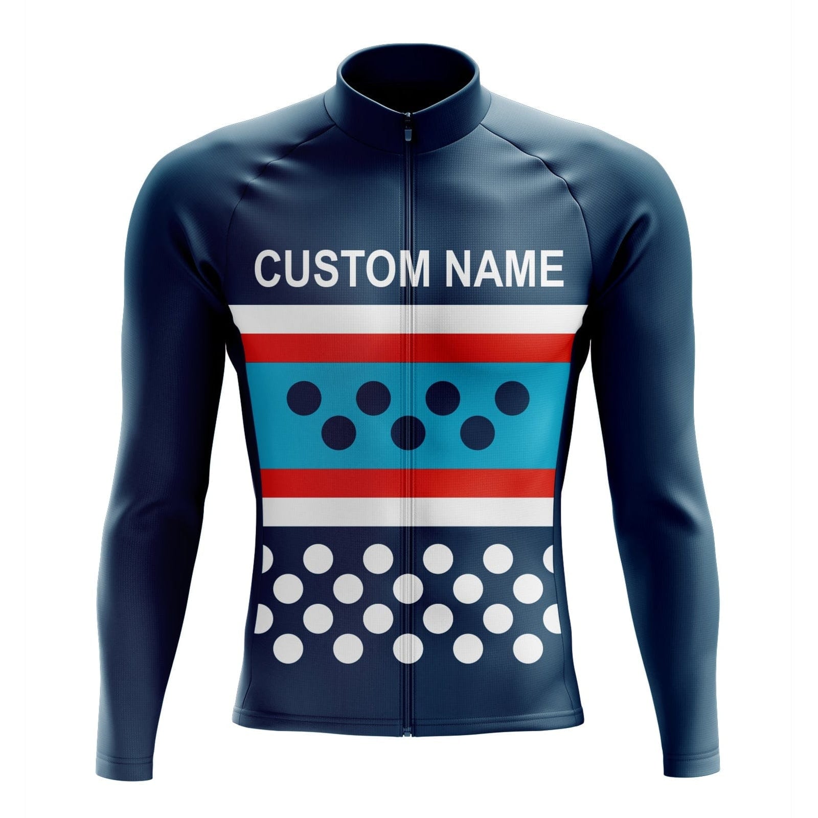 Custom Long Sleeve Cycling Jersey - Grey