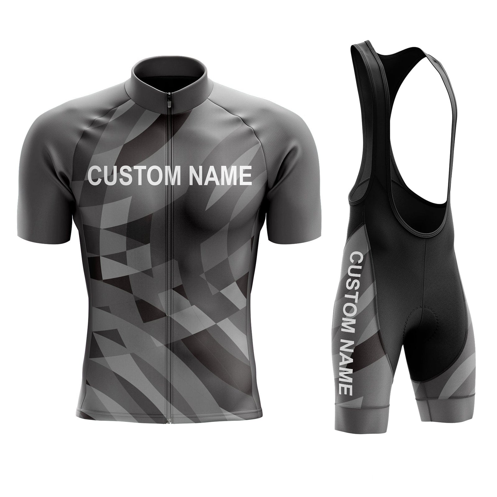 Custom White Black Cycling Jersey or Bib Shorts