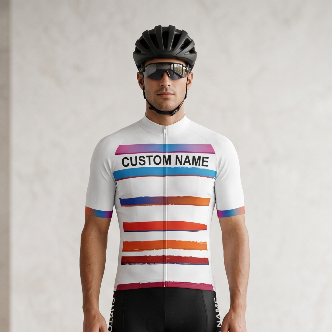 Custom Cycling Clothing white