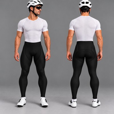 Men’s Black Cycling Tights with Padding