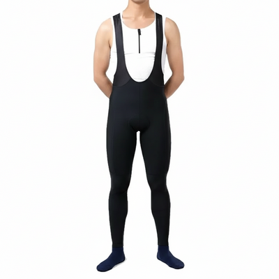Fleece-lined thermal cycling bib tights