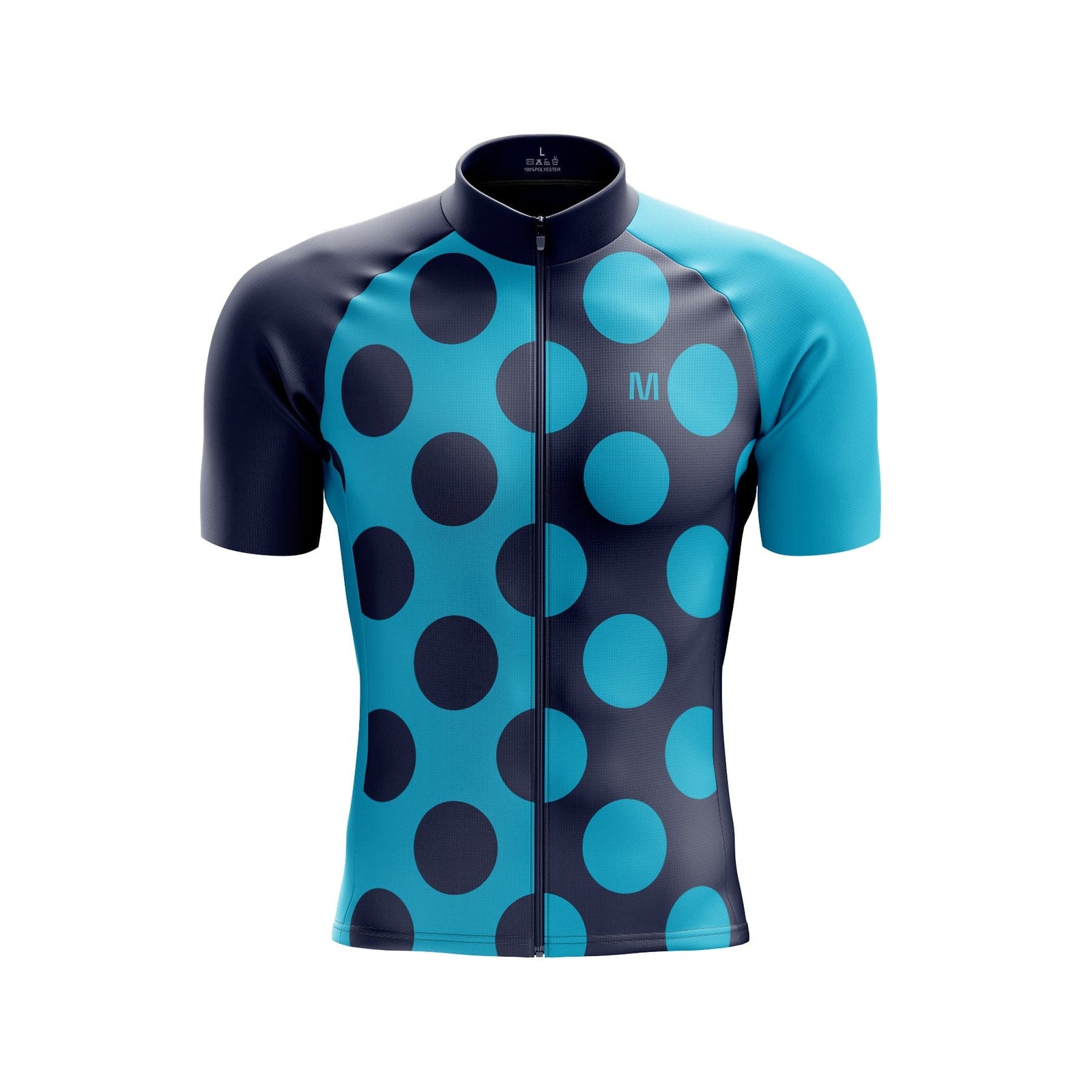 Men's Blue Dots Cycling Jersey or Bib Shorts