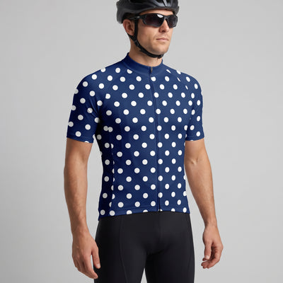 Jersey de ciclismo azul del lado de los hombres