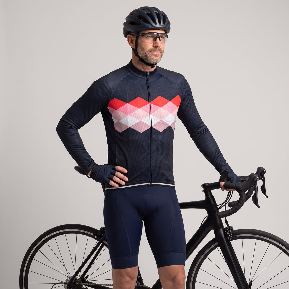 STAMINA Jersey de ciclismo para hombres de manga larga