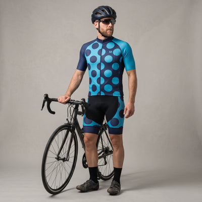 Men's Blue Dots Cycling Jersey