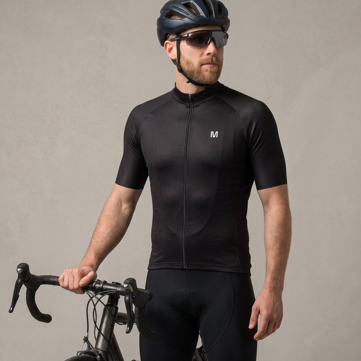 Men's Black Cycling Jersey