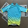 Women's Blue Yellow Gradient Cycling Jersey