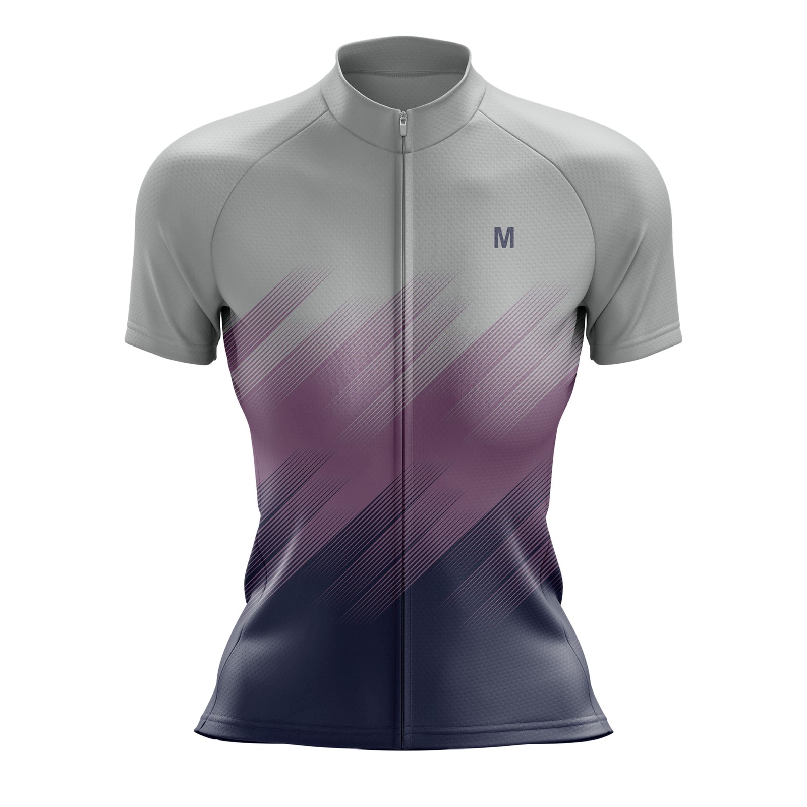 Women's Grey Gradient Cycling Jersey