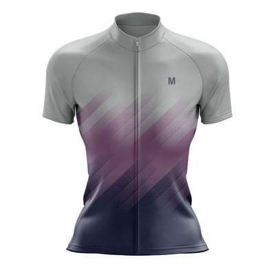 Women's Grey Gradient Cycling Jersey
