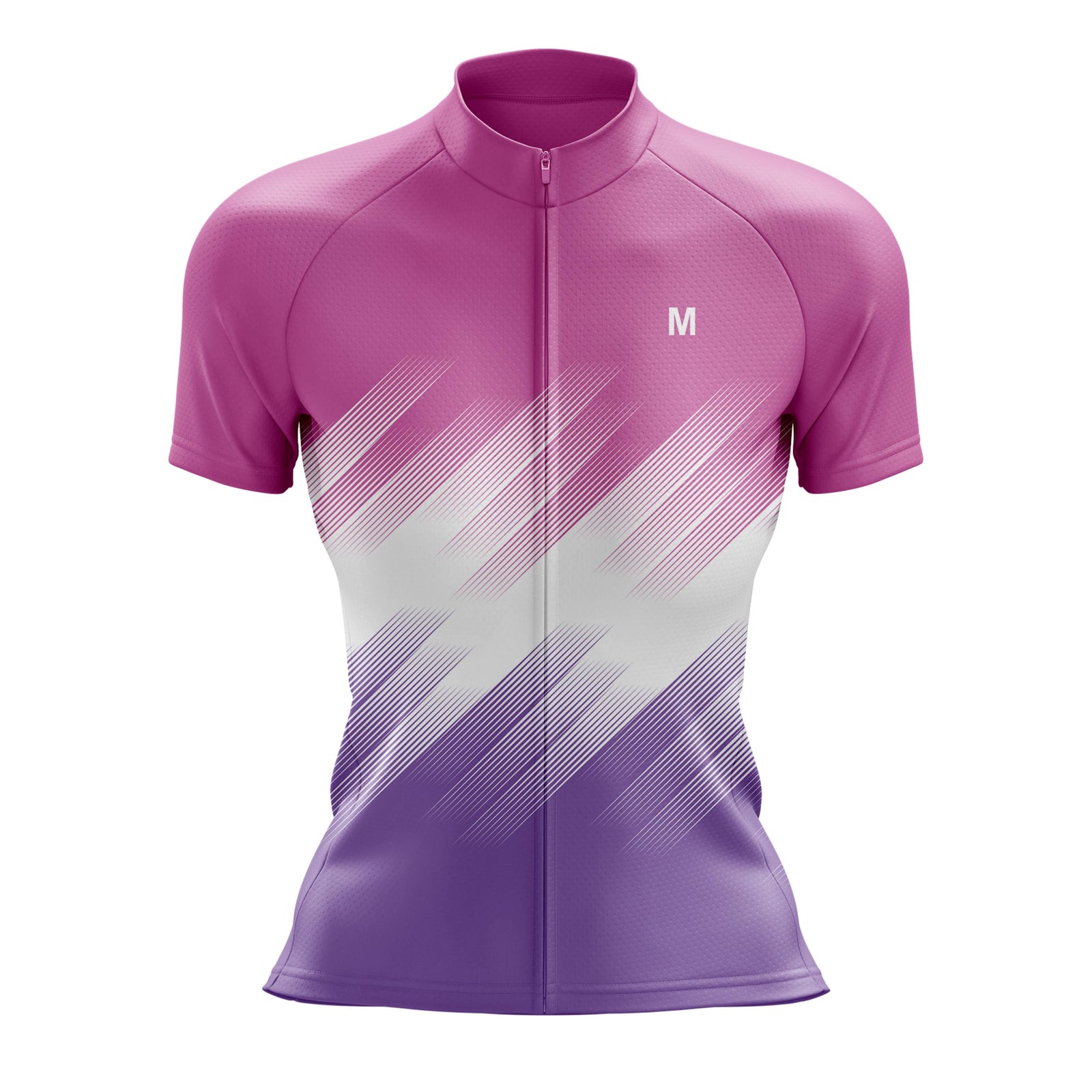 Women's Pink Gradient Cycling Jersey