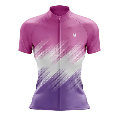 Women's Pink Gradient Cycling Jersey