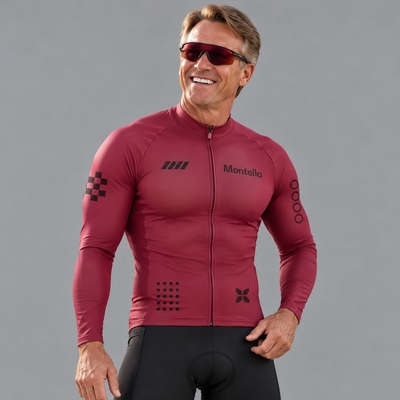 Jersey de ciclismo de manga de ángulo negro de los hombres