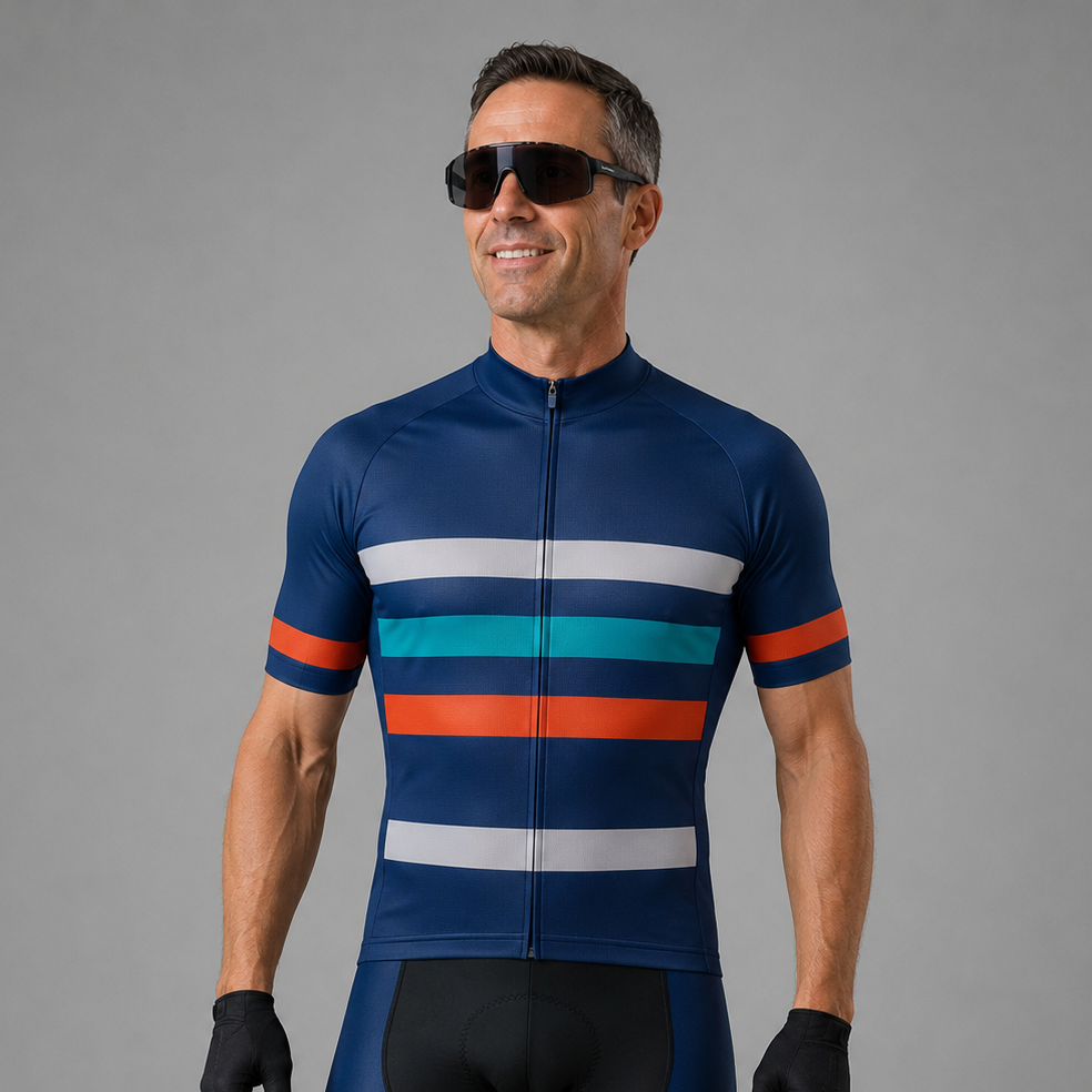 Men's Blue Cycling Jersey