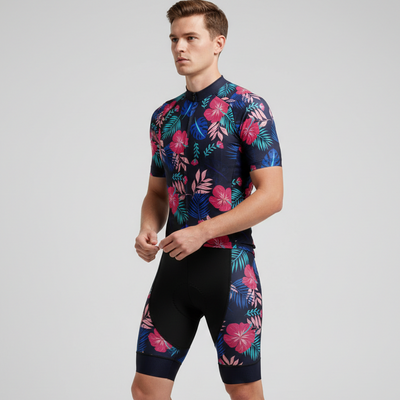 Men's Floral Cycling Jersey or Bib Shorts