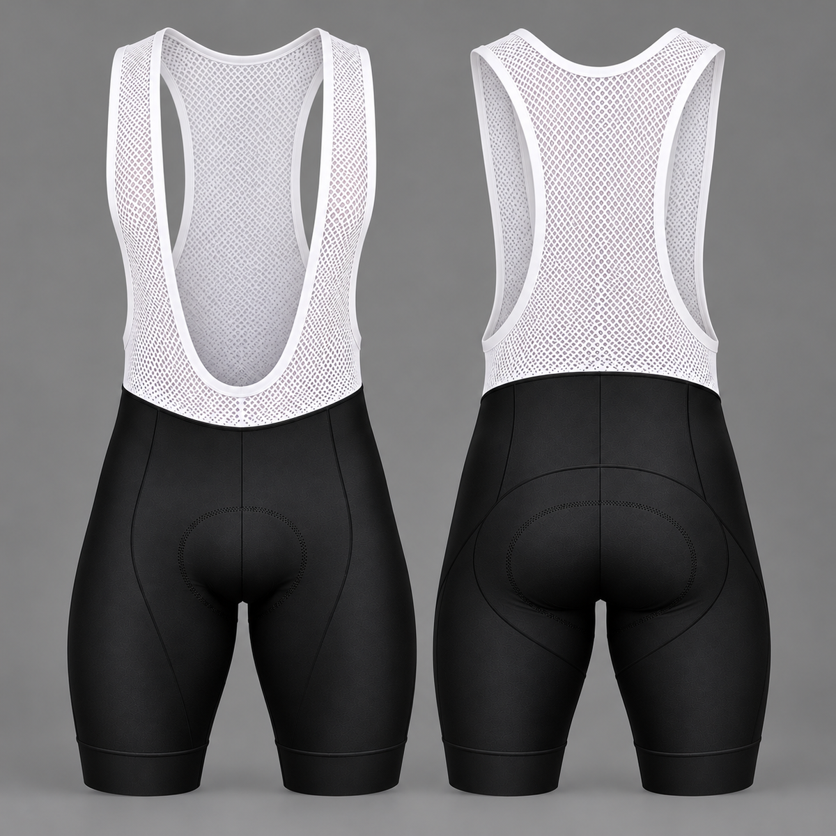 Men’s Gel Padded Cycling Bib Shorts – Black