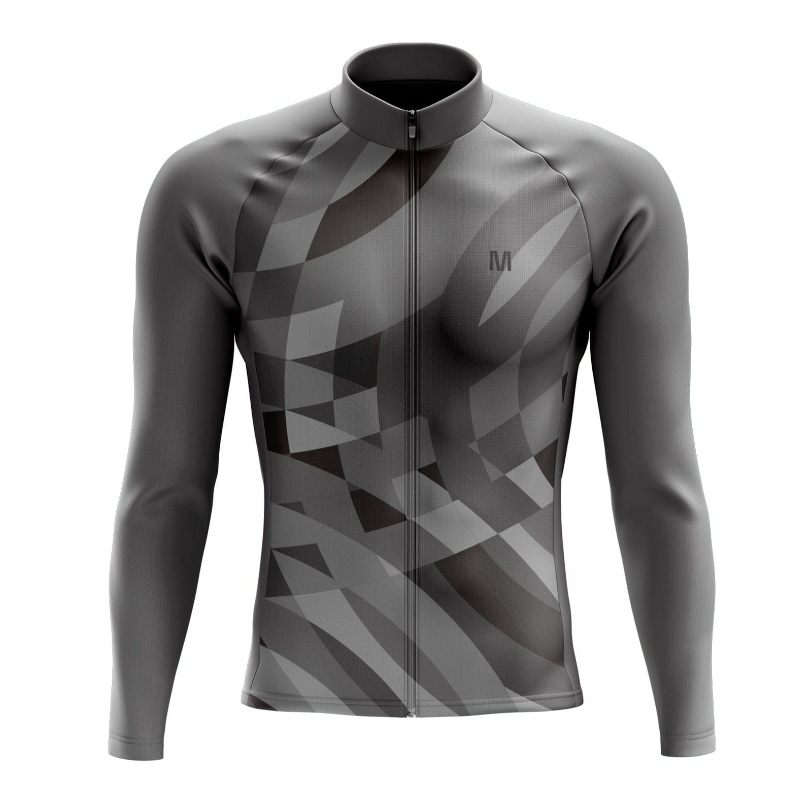 Men's Grey Thermal Fleece Cycling Jacket