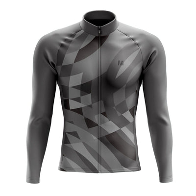 Men's Grey Thermal Fleece Cycling Jacket