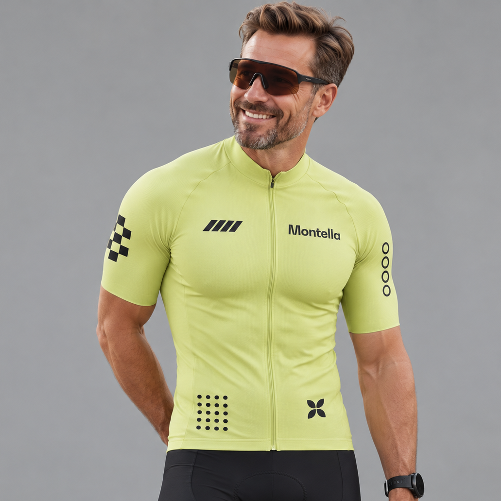Men's Lime Yellow Cycling Jersey
