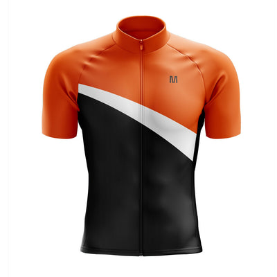 Men's Orange Side Cycling Jersey
