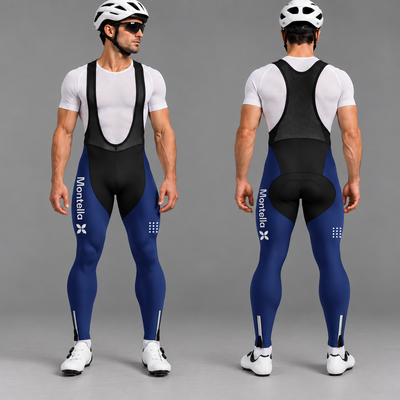Men’s Padded Cycling Bib Pants Tights - Blue 26/20 Edition