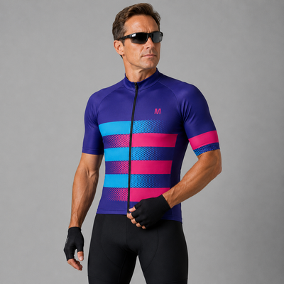 Men's Purple Shift Cycling Jersey or Bib Shorts