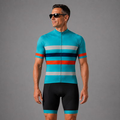 Men's Teal Cycling Jersey