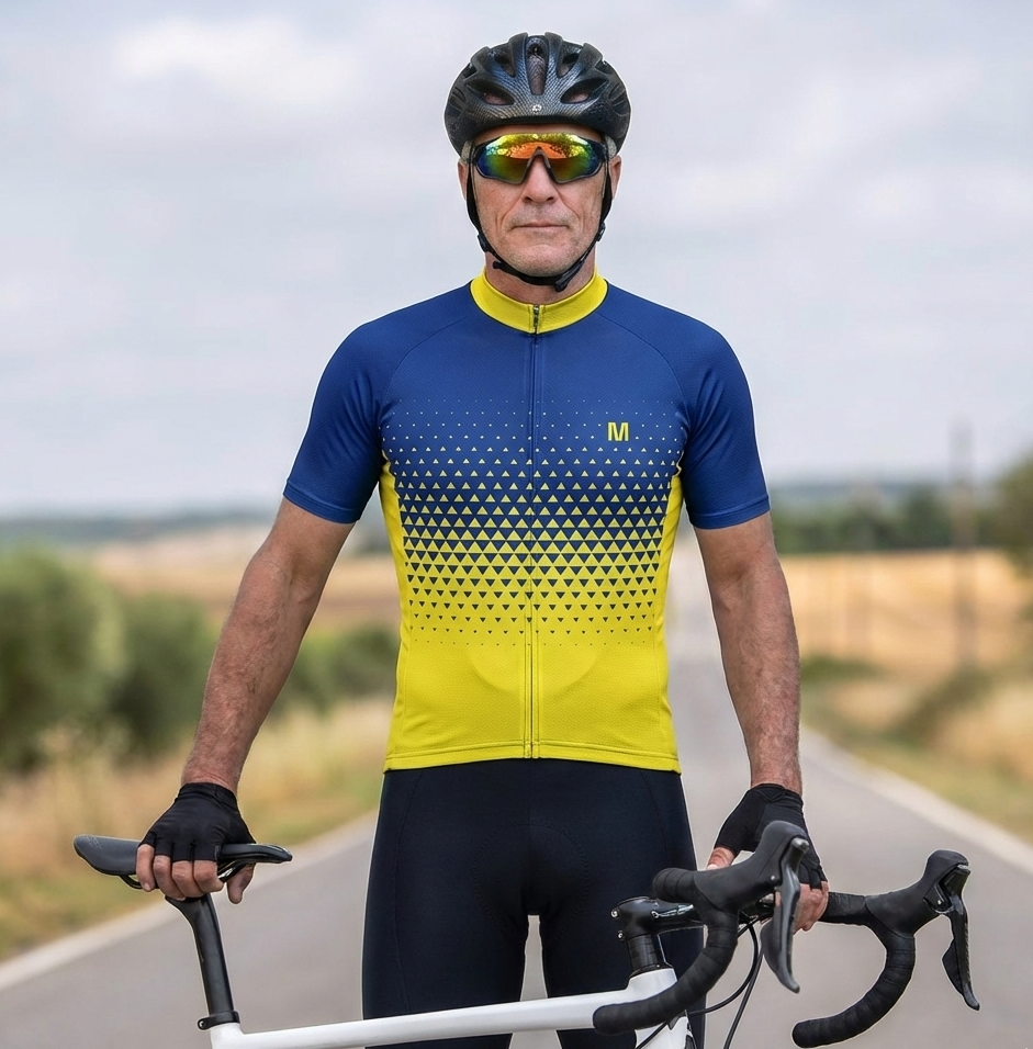 Men's Ukraine Gradient Cycling Jersey