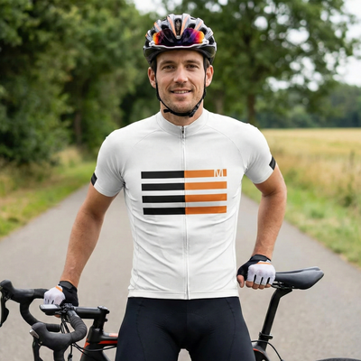 Men's White Lines Cycling Jersey