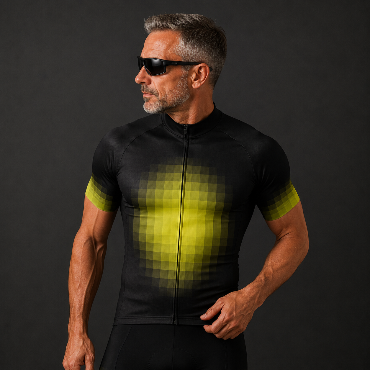 Men's Yellow Space Cycling Jersey 26/11