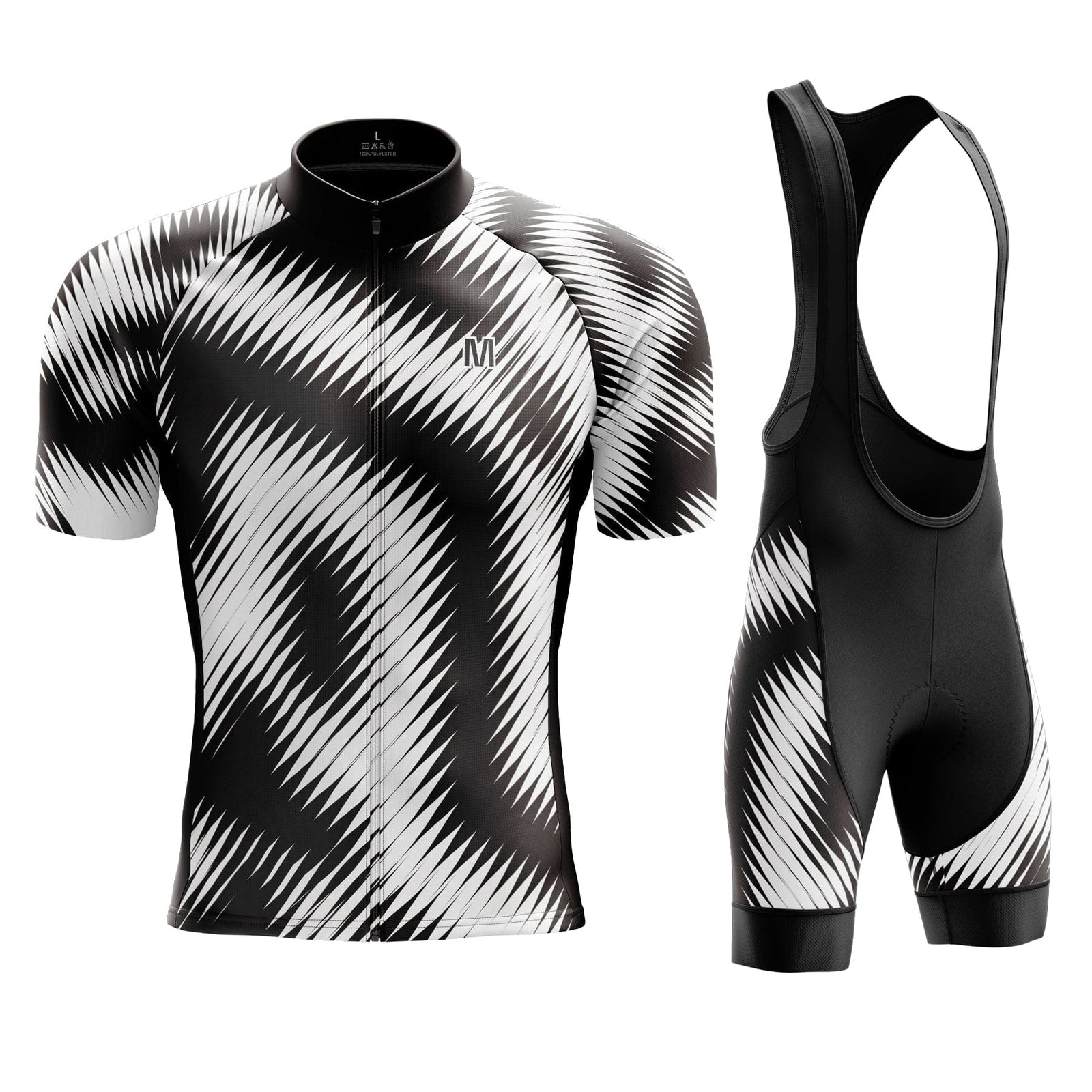 Men's Black Cadence Cycling Jersey or Bib Shorts